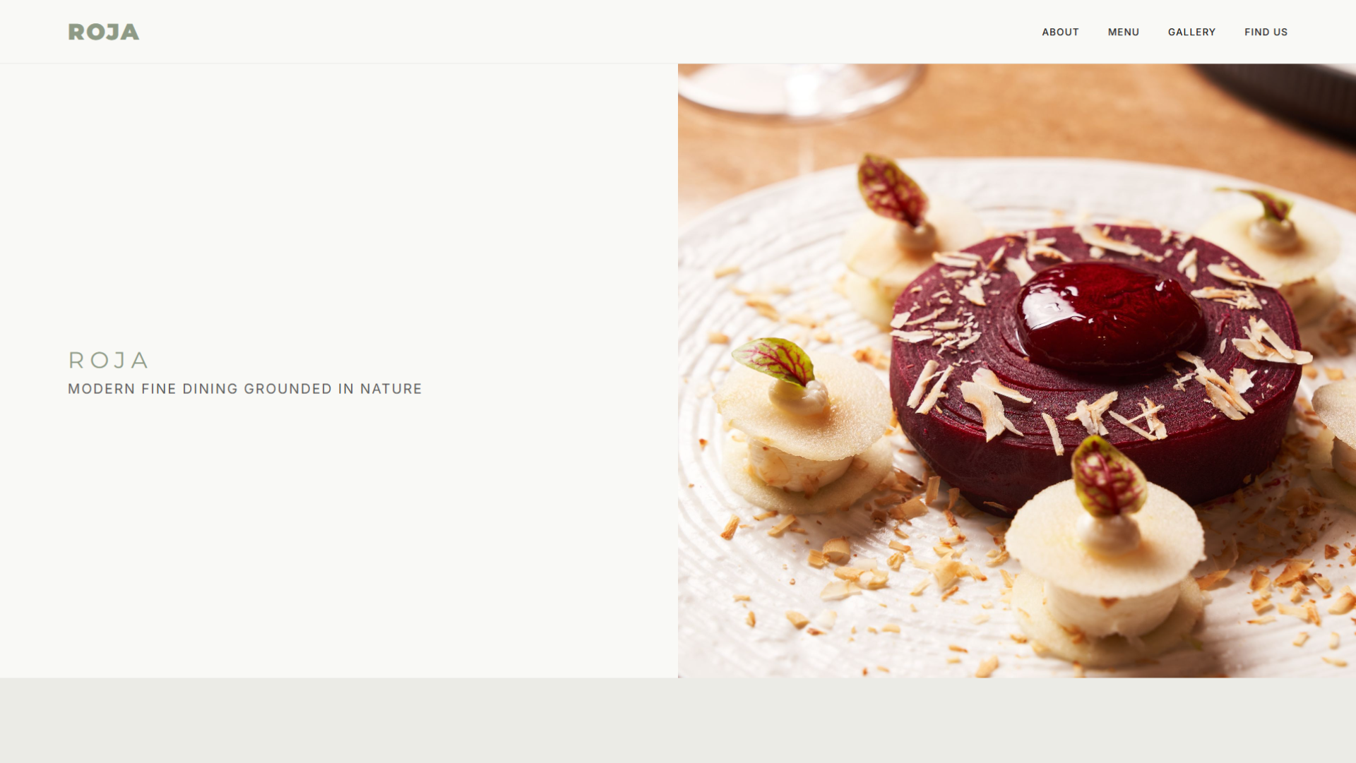 Roja website screenshot