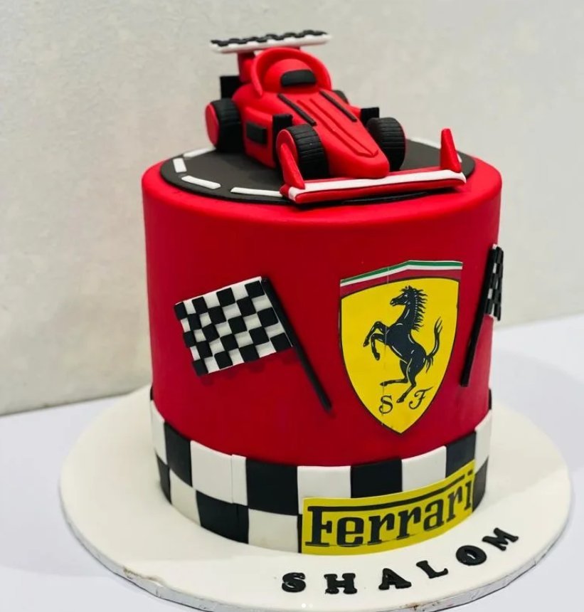 Ferrari themed birthday cake