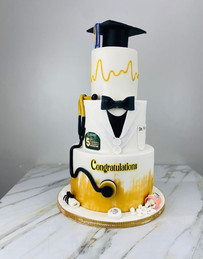 Medical graduation cake
