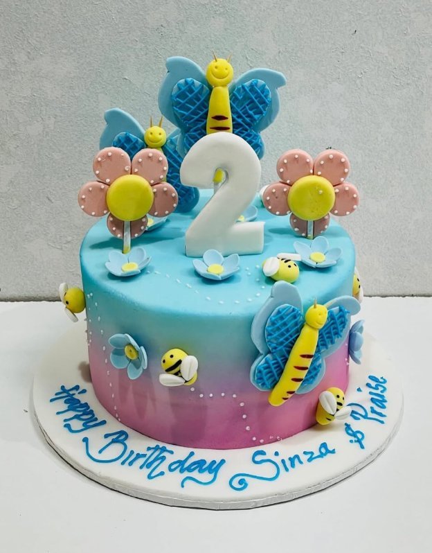 Butterfly birthday cake